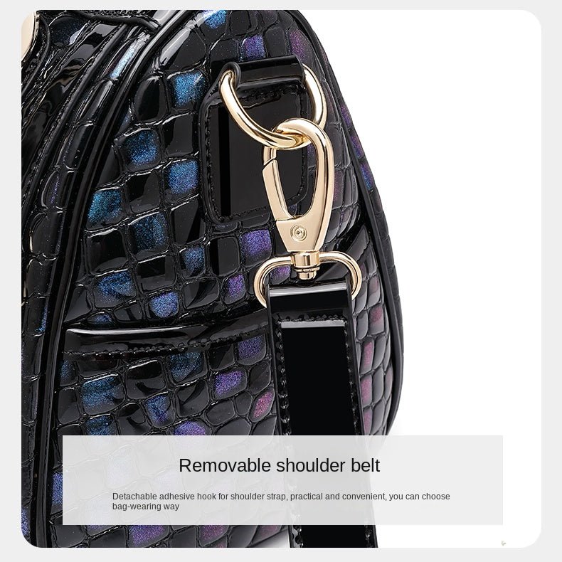 Genuine Leather Tote Bag with Weekend Detail