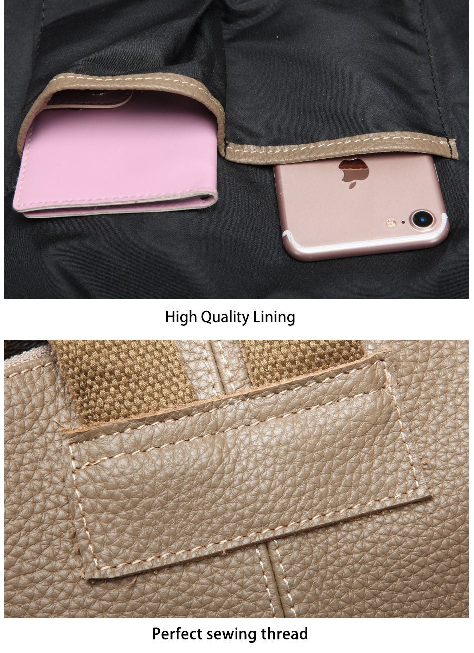 Compact Genuine Leather Backpack