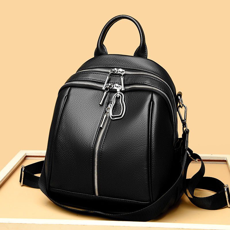 Versatile Genuine Leather Backpack