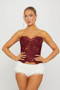 Fluffy Low Rise Bodycon Mini Shorts in White