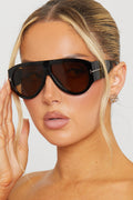 Classic Aviator Black/Brown Sunglasses