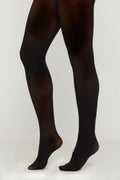 Black Opaque High-Rise Tights