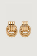 Double-Knot Gold Earrings