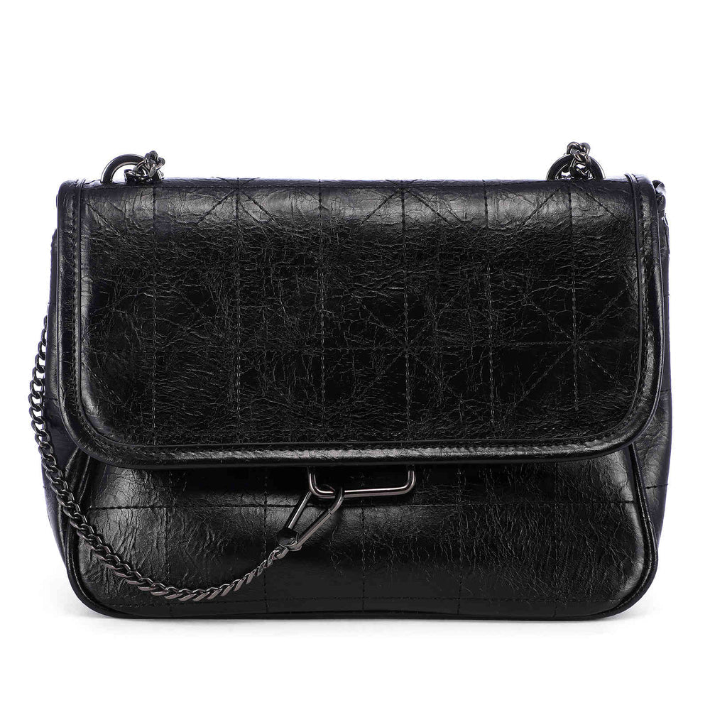 Quilted Crossbody Bag in PU Leather