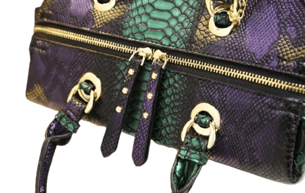 Genuine Leather Shoulder Bag with Signature Detail