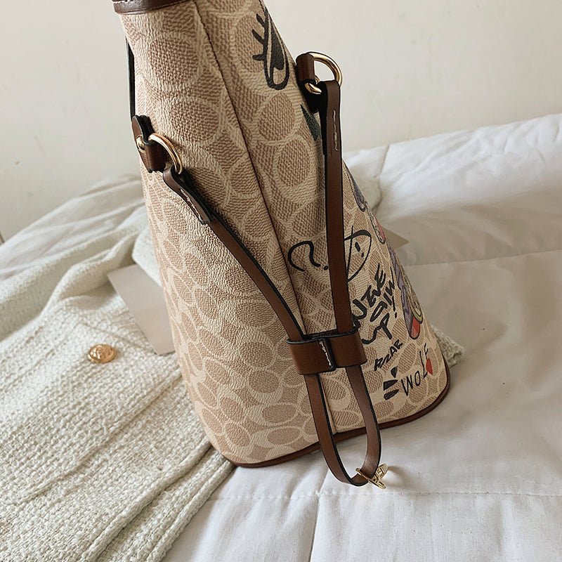 Graffiti-Print Tote Bag