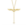 Gold-Plated Necklace with Lariat Detail