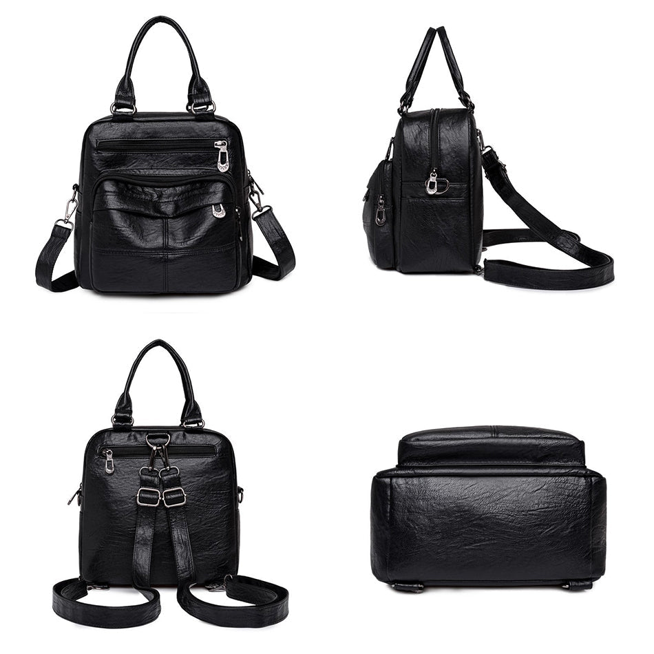 PU Leather Backpack with Refined Detail