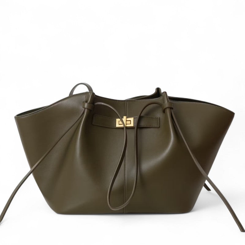 Statement Alessandra Structured Leather Shoulder Bag