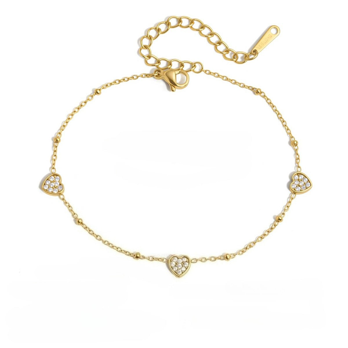 Stainless Steel Bracelet with Station Detail