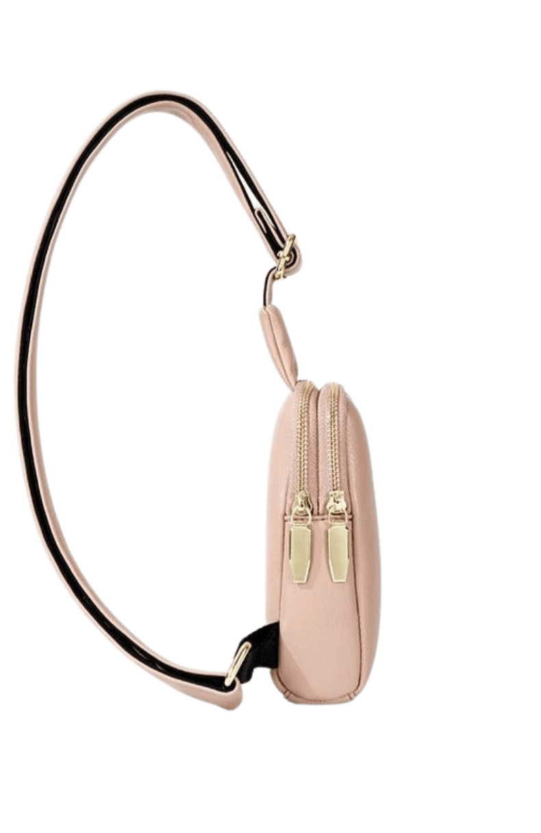Quilted Synthetic Leather Chest Bag