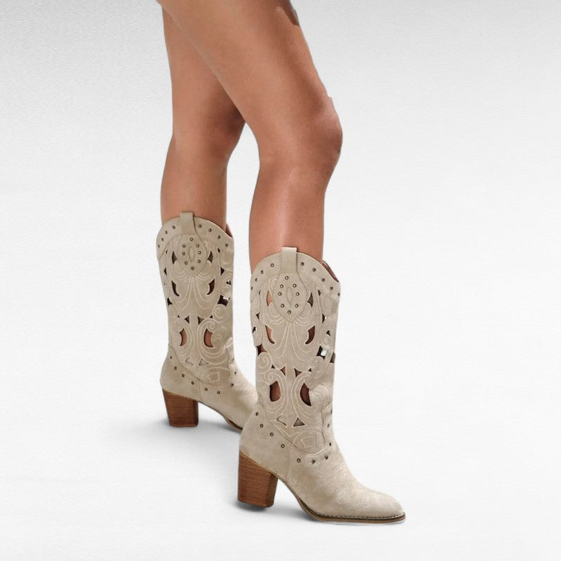 Refined Ramona Chic Mid-Calf Western Boots