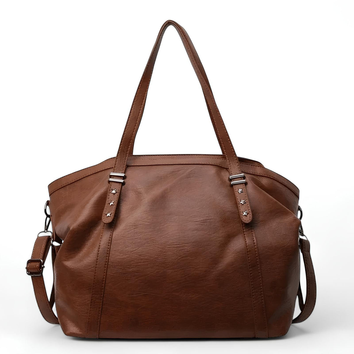 Signature Large Structured Leather Bag