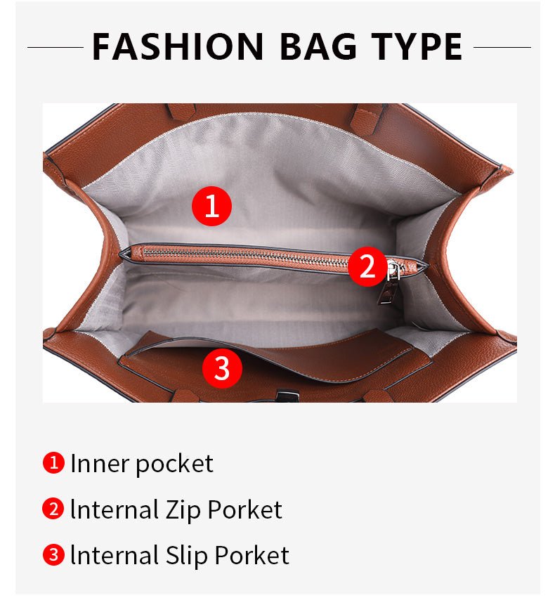 Roomy Genuine Leather Tote Bag