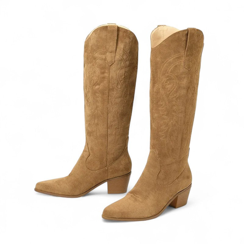 Timeless Fenella Heeled Suede Western Boots
