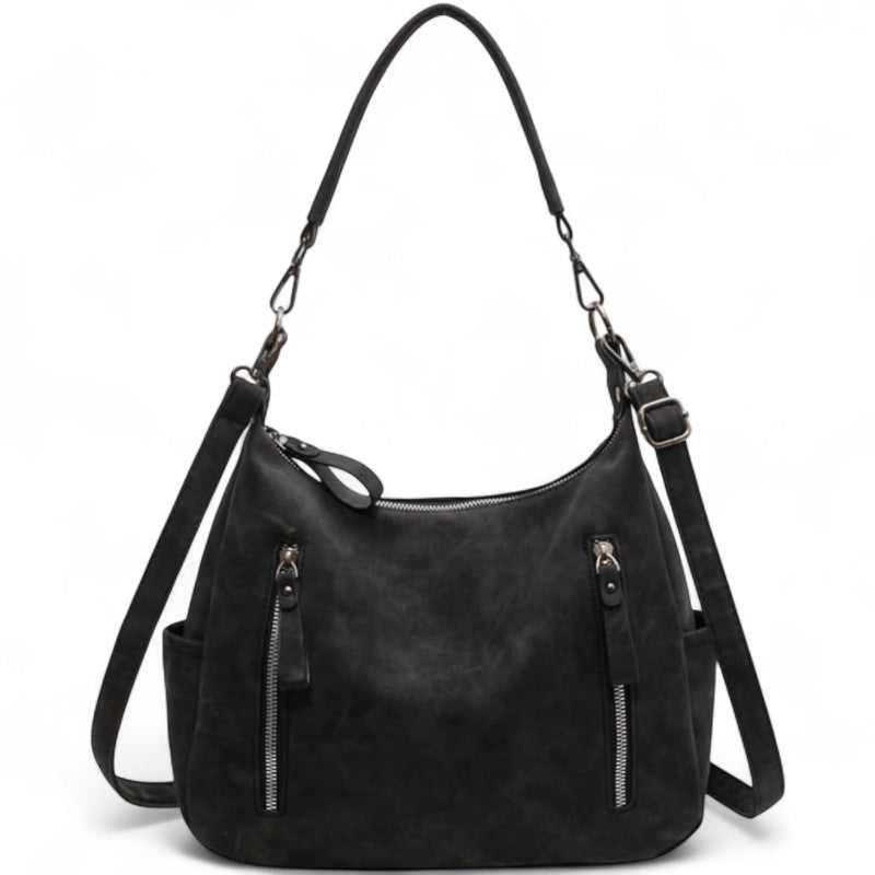 Understated Suede Shoulder Bag