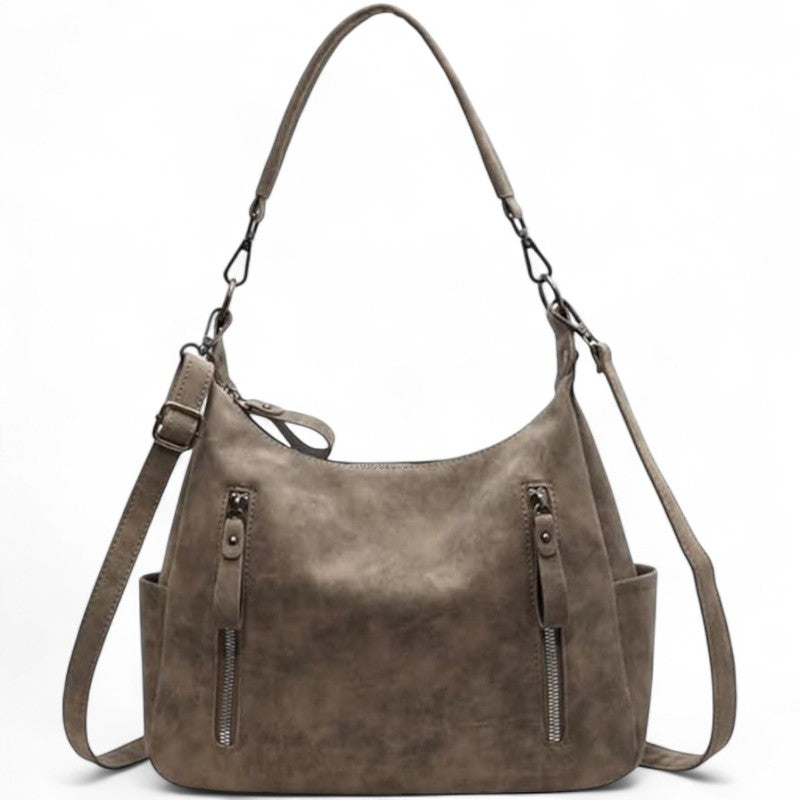 Understated Suede Shoulder Bag