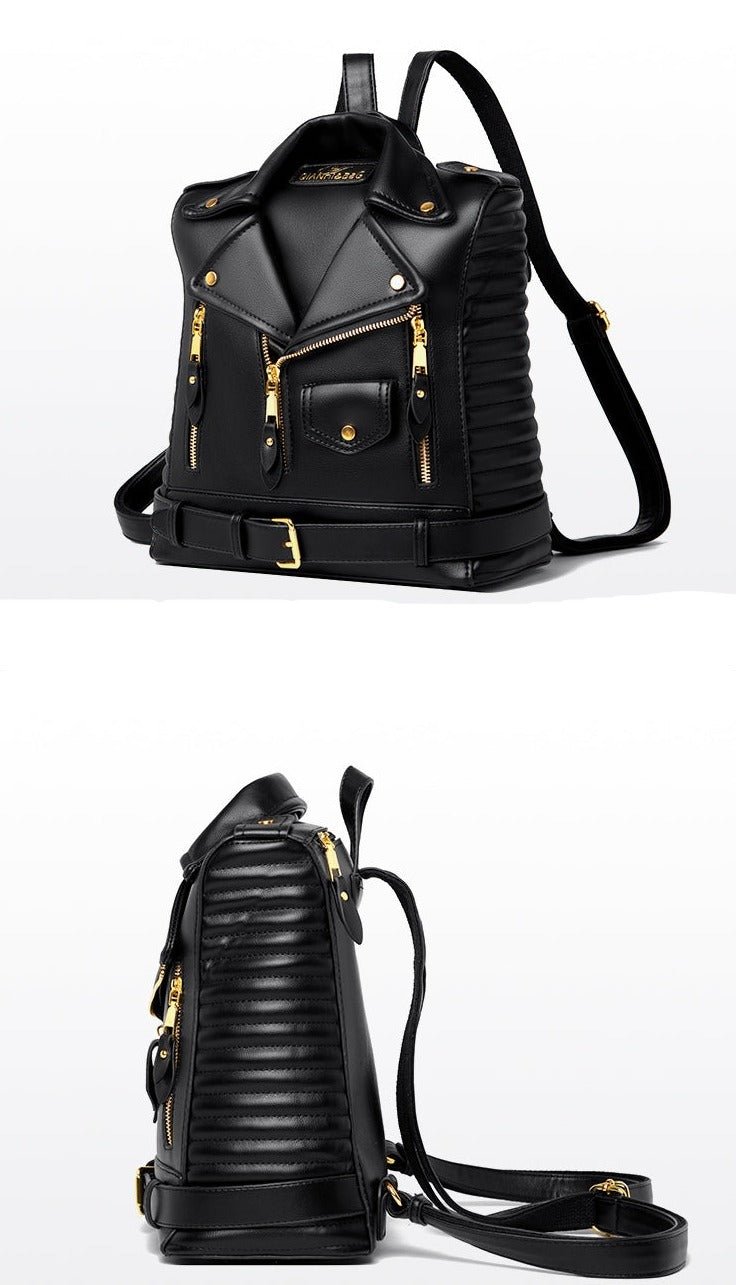 Refined Backpack in Synthetic Leather