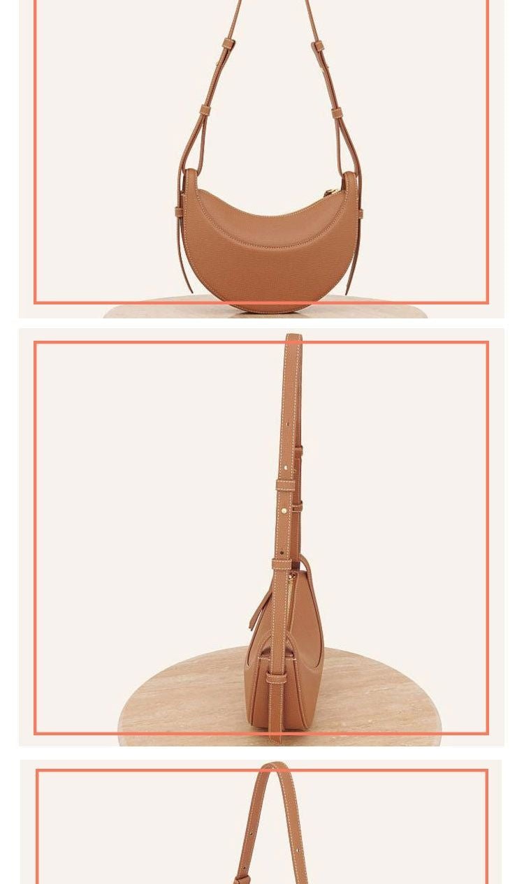 Sculpted Genuine Leather Hobo Bag