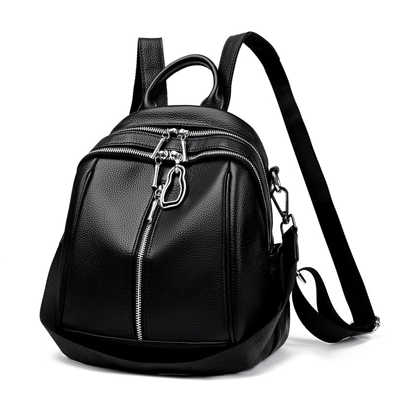 Versatile Genuine Leather Backpack