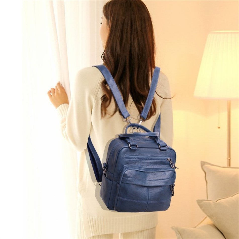 PU Leather Backpack with Refined Detail