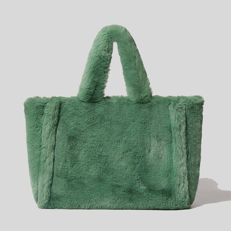 Modern Tote Bag in Faux Fur