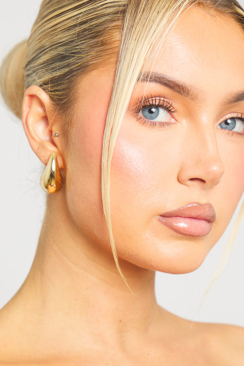 Gold Earrings - Chunky Teardrop