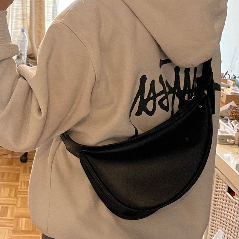 Half-Moon Chest Bag in Leather