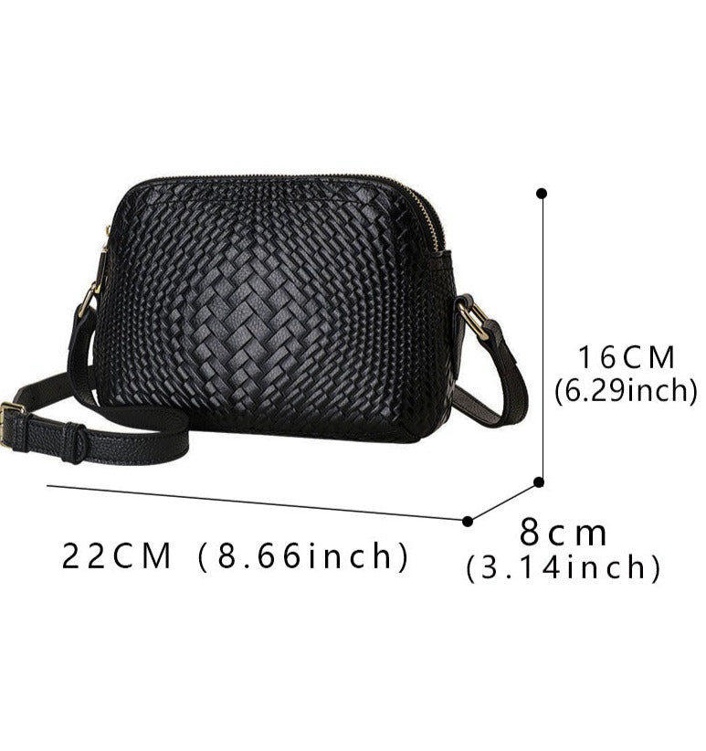 Contemporary Crossbody Bag in Genuine Leather