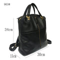Genuine Leather Backpack with Anti-Theft Detail