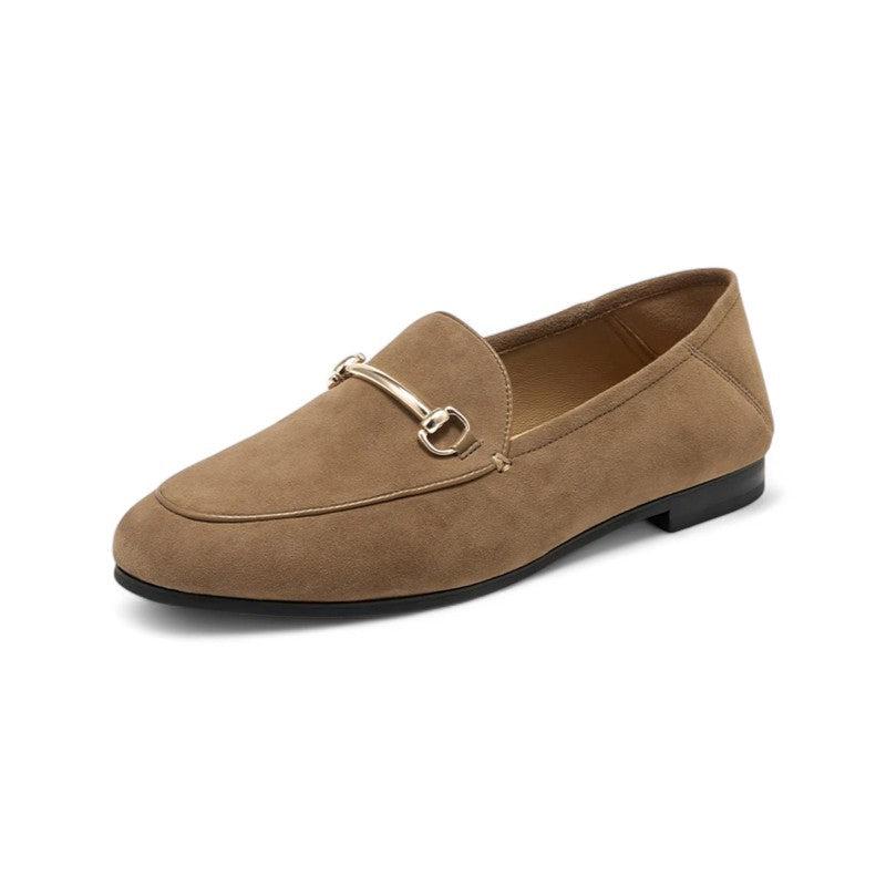 Essential Suede Loafers with Metal Hardware