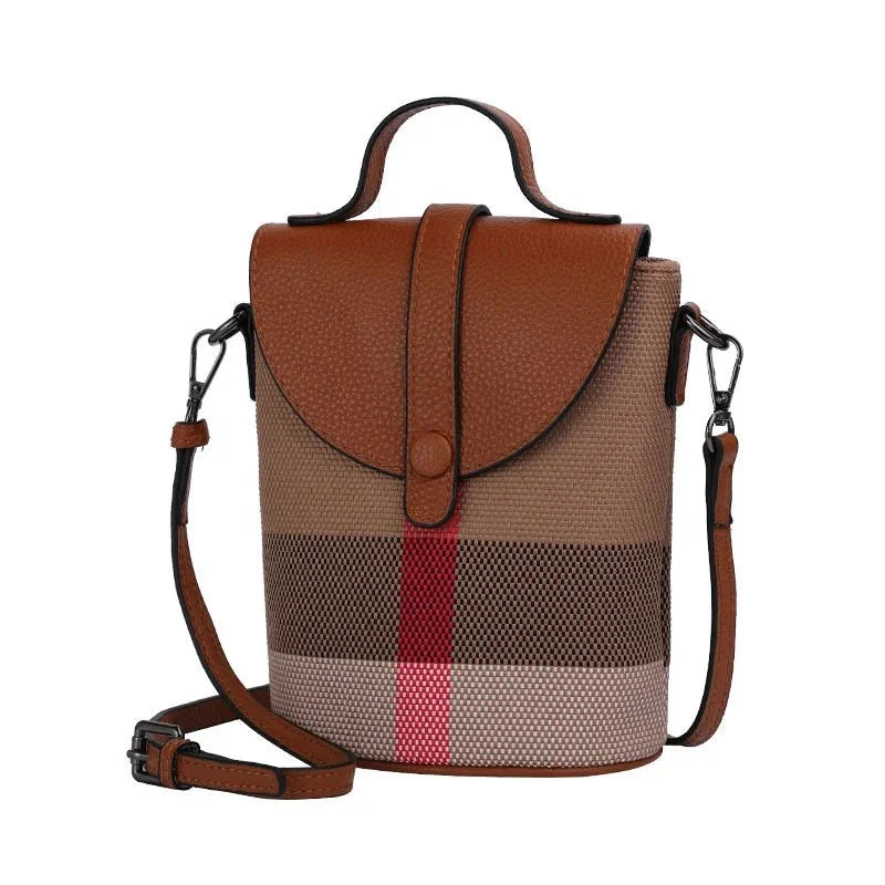 Lattice Genuine Leather Crossbody Bag