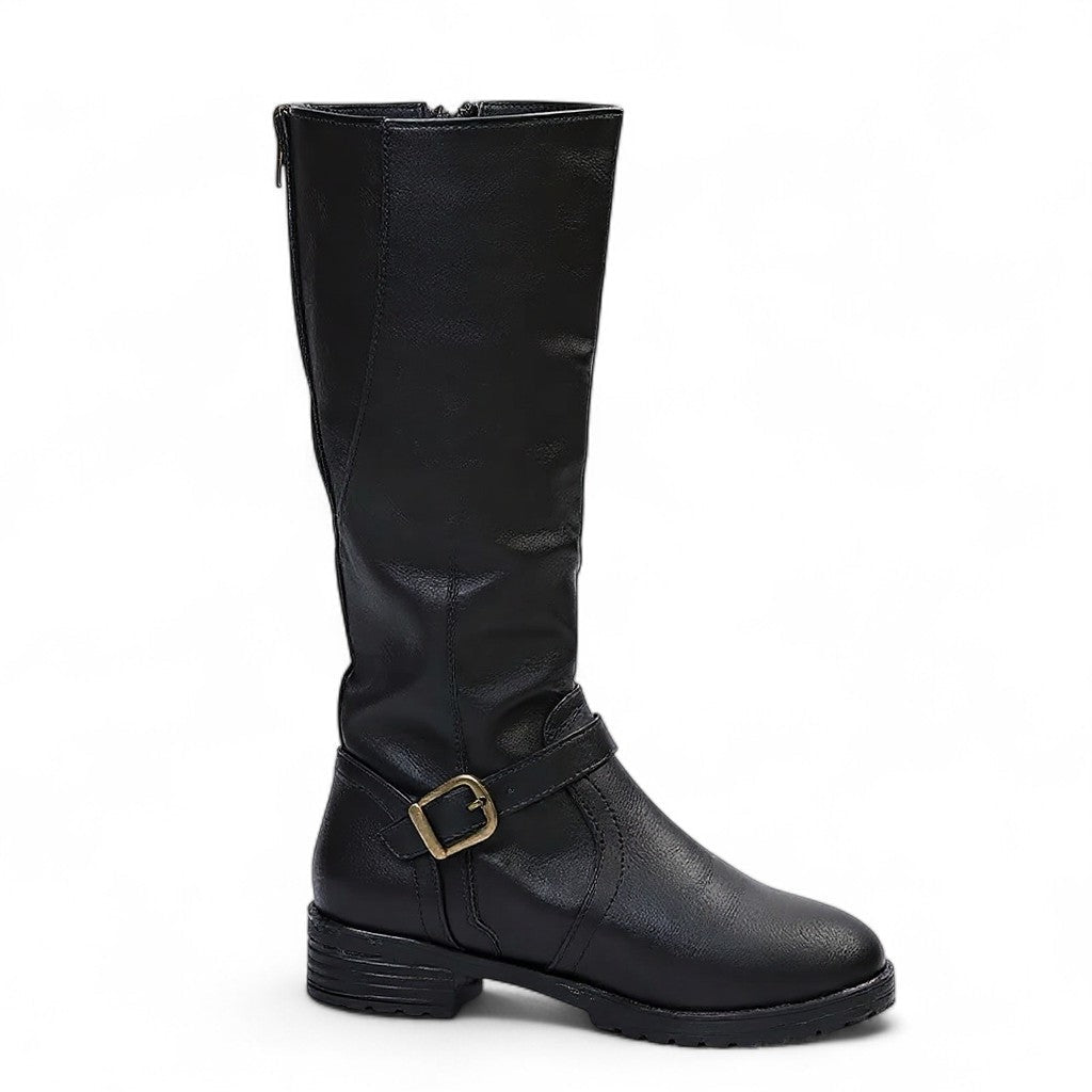 Essential Flat Tall Boots with Zip Closure