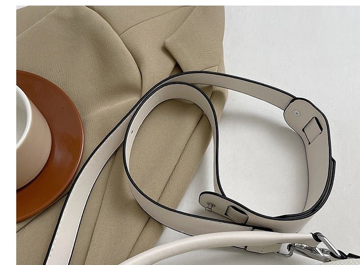 PU Leather Shoulder Bag with Geometric Detail