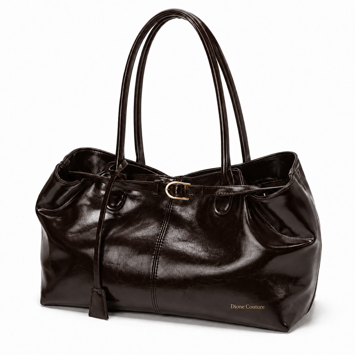 Refined Oversized Leather Shoulder Bag