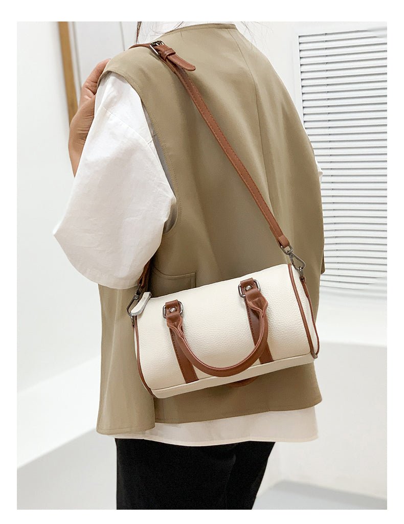 Structured Crossbody Bag in Genuine Leather