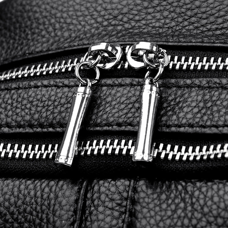 Versatile Genuine Leather Backpack