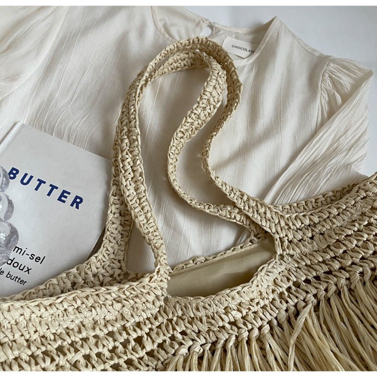 Refined Tote Bag in Straw