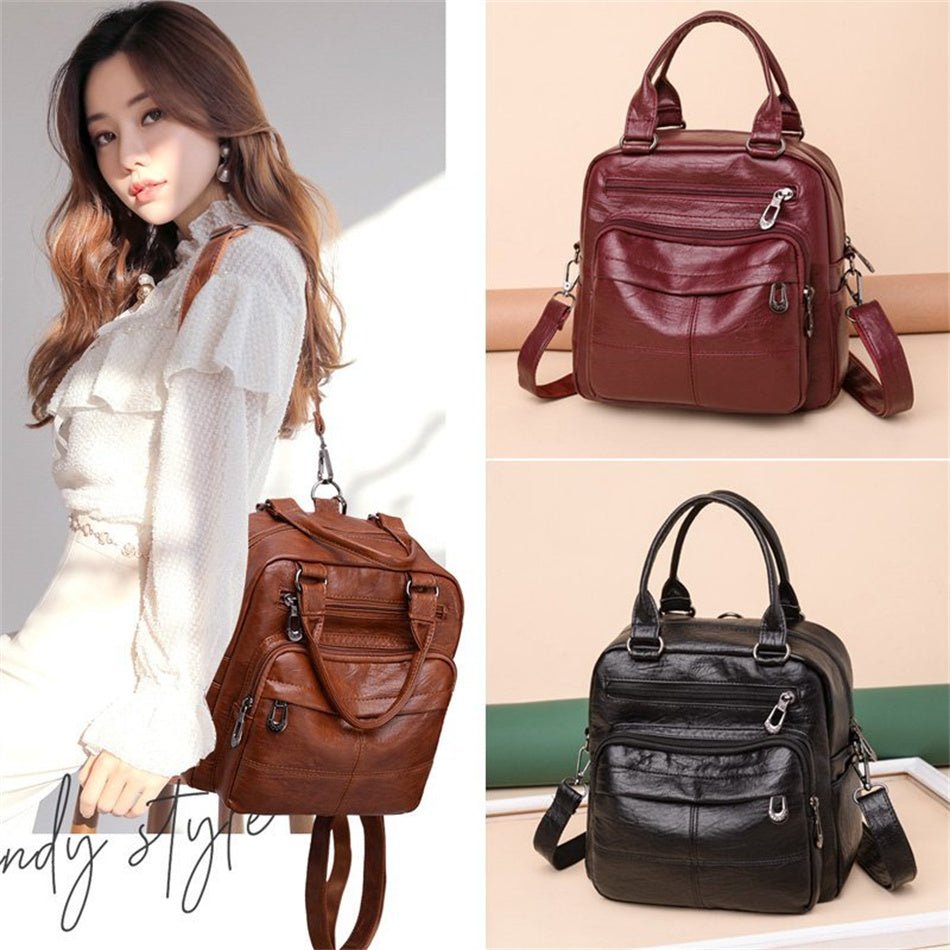 PU Leather Backpack with Refined Detail