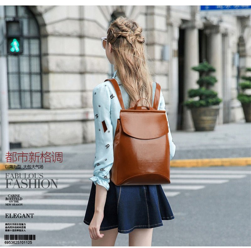 PU Leather Backpack with Classic Detail