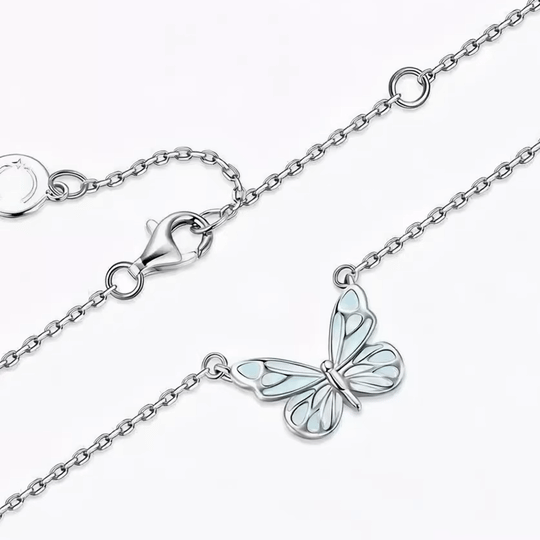 Sterling Silver Jewelry Set with Butterfly Detail