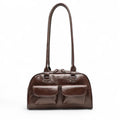 Refined Multi-Pocket Leather Shoulder Bag