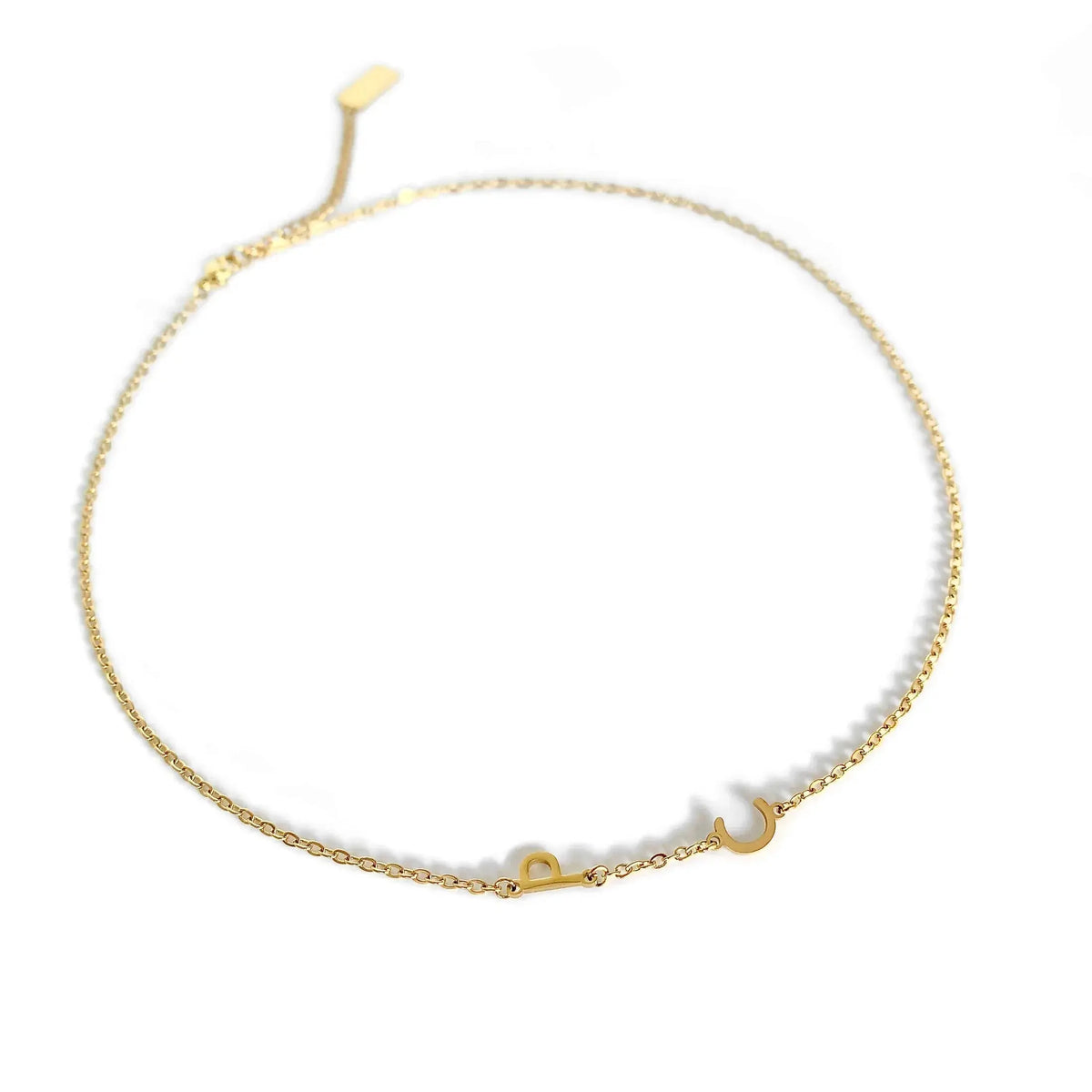 Signature Side Initial Necklace - Personalized