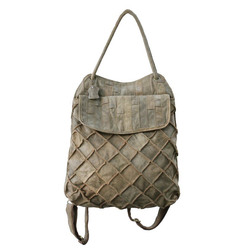 Genuine Leather Backpack with Refined Detail