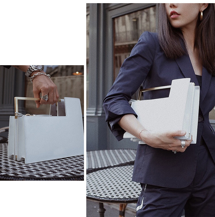 Contemporary Crossbody Bag in Leather