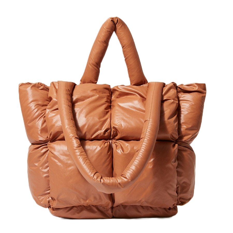 Quilted Nylon Tote Bag