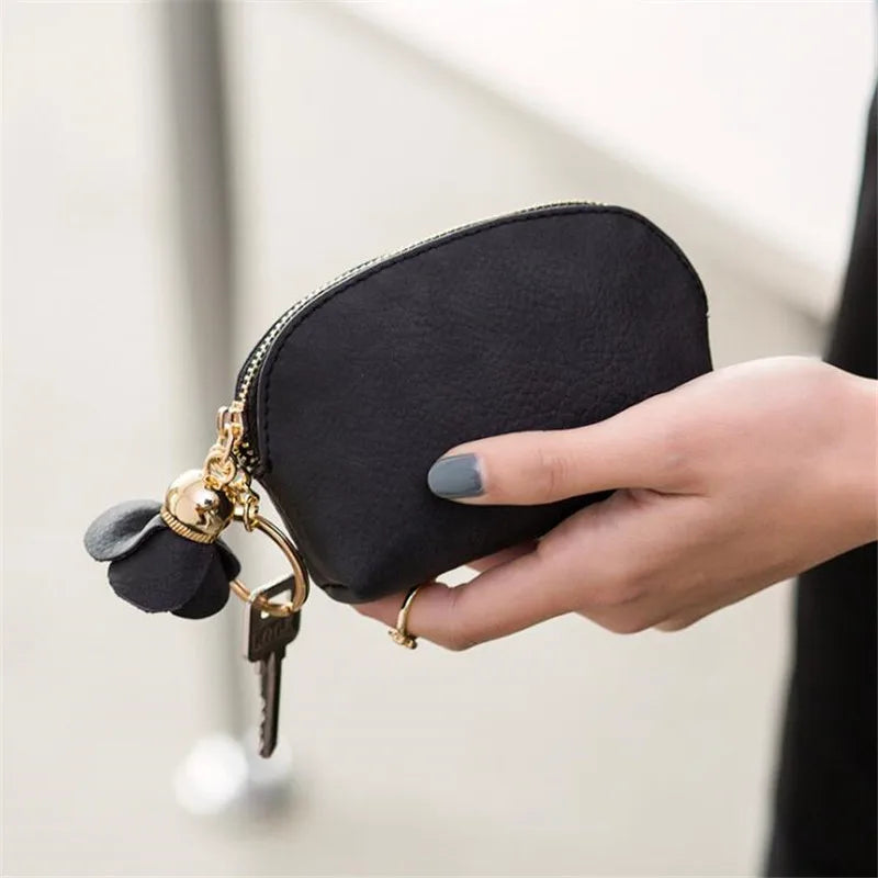 Mini Zip Leather Pouch