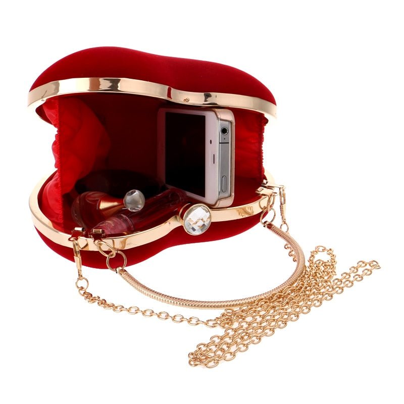 Velvet Evening Clutch with Signature Detail