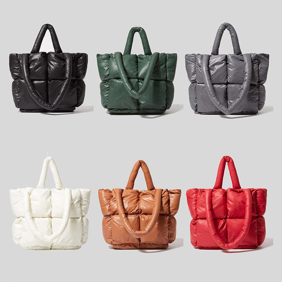 Quilted Nylon Tote Bag