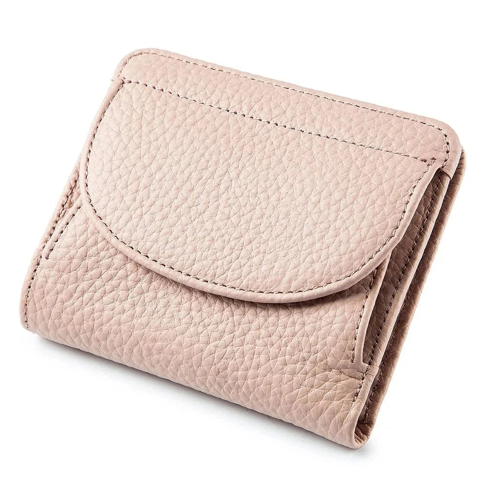 Genuine Leather Evening Clutch with Mini Detail